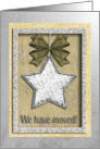 We have moved, Star on Gold card