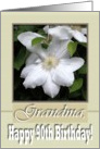 Happy 90th Birthday, Grandma, White Clematis card