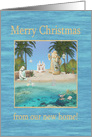 Beach Christmas, Santa, Mermaid, Sandcastle, Star Fish, Christmas card