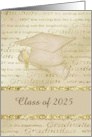 Cap with tassel, 2025 Commencement Ceremony Graduation, Gold card