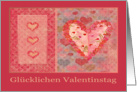 Hearts of Roses, Happy Valentine’s Day in German card