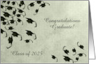 Congratulations Graduate, Class of 2025, Caps in the Air, Gray Green card