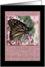 Hyv syntympiv, Happy Birthday in Finnish, Beautiful Butterfly card