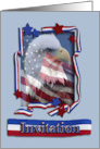 Eagle Scout Invitation, Award Ceremony, Patriotic Eagle and Colors card