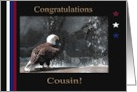 Congratulations Eagle Scout, Cousin, Eagle by Waterfall card