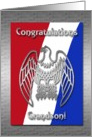 Congratulations Eagle Scout, Grandson, Silver Eagle card