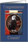 Congratulations Eagle Scout, Cousin, Proud Eagle with Stars card
