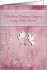 Wedding Congratulations to Step Sister, Custom Text card