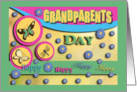 Grandparents Day, Butterflies, Dragonfly and Blue Flowers card