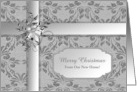 Merry Christmas From Our New Home, Silver Bells, Custom Text card