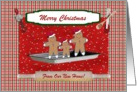 Gingerbread Family in a Cookie Pan, New Home, Custom Text card