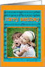 Birthday Photo Card, Musical Notes card