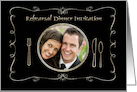 Rehearsal Dinner Invitation Photo Card, Place Setting card