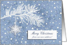 Branch with Snowflake, Merry Christmas from our new address card