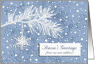 Branch with Snowflake, Season’s Greetings from our new address card