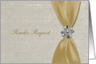 Reader Request, Gold Satin Ribbon Look with Jewel Look card