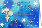 Snowflakes and Ornaments, Merry Christmas card