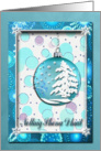 Nollaig Shona Dhuit, Merry Christmas in Irish, Snow Tree Ornament card