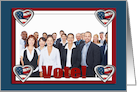 Patriotic Flag Hearts Photo Card, Vote card