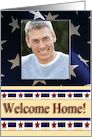 Military Welcome Home Photo Card, Eagle and Stars card