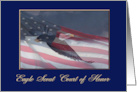Eagle Scout Court of Honor Award, Eagle Flying with Flag, 2 card