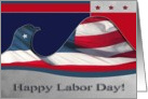 Happy Labor Day, Flag Eagle card