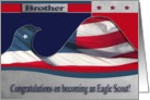 Congratulations Brother, Eagle Scout, Flag Eagle card