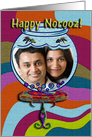 Happy Norooz Photo Card, Goldfish in Fishbowl card