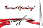 Grand Opening, Business, Ribbon and Scissors card