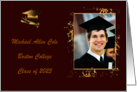 2025 Caps & Diplomas Photo Card, Graduation Commencement Ceremony, Red card