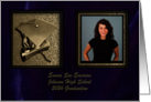 2024 Cap & Diploma Photo Card, Graduation Commencement, Purple & Gold card