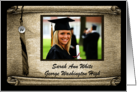 Tassel on Scroll Photo Card, Graduation Commencement Ceremony, Gold card