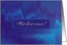 Welcome New Employee, Business, Blue Wave Abstract card