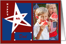 Fourth of July Photo Card, Patriotic Star card