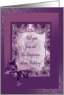 Program Attendant, Plum Pink Rose Frame with Bow card