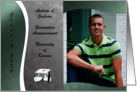 2025 Cap and Diploma Photo Card, Graduation Announcement, Green card