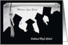 2024 Tassel on Scroll, Custom Text, Graduation Announcement, Silver card