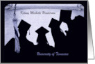 2024 Tassel on Scroll, Graduation Announcement, Blue, Custom Text card