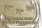 Girl Scout Gold Award Ceremony Invitation, Three Stars card