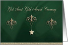 Girl Scout Gold Award Ceremony Invitation, Fleur de Lis Design card