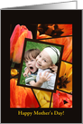 Orange and Yellow Tulip Photo Card. Mother’s Day card