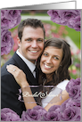 Bridal Shower Photo Card, Purple Roses card
