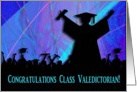 Congratulations Class Valedictorian, Purple and Blue Abstract card