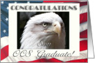 OCS Graduation Congratulations, Son, Eagle with Flag card