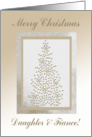 Merry Christmas Daughter & Fiance, Bows and Stars Tree card