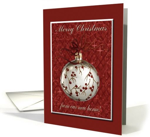 Merry Christmas From our new home. Red Berries and Stars card