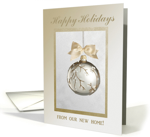 Happy Holidays From our new home, White Berry Ornament card (1007127)