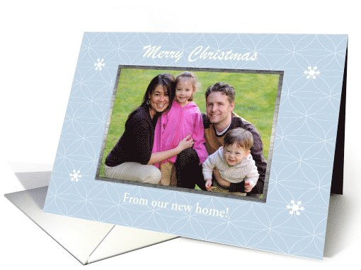 Snowflake Photo card, Merry Christmas From our new home card (1007441)