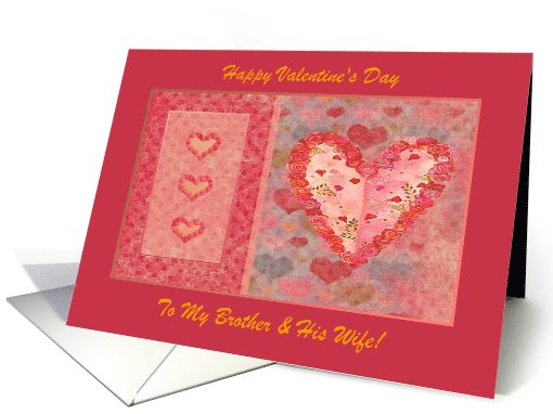 Valentine's for Brother & His Wife, Rose Hearts card (1029375)