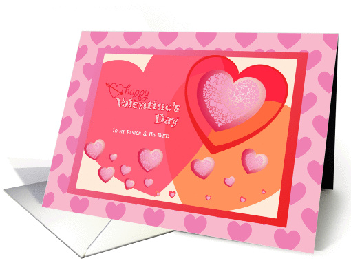 Valentine cards for Pastor and His Wife, Hearts card (1030049)